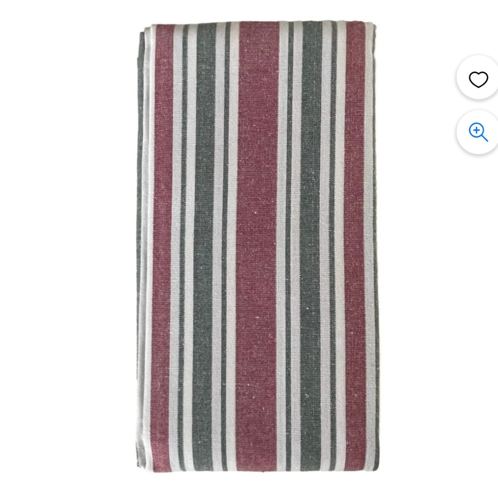 BEE & WILLOW CHRISTMAS STRIPED TABLECLOTH 60 X 144 OBLONG